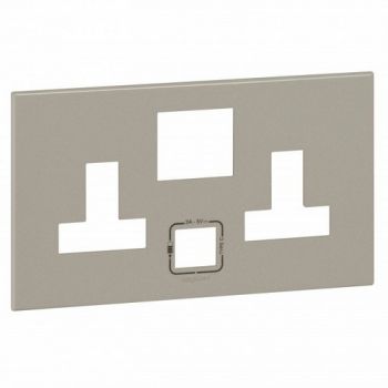 Legrand Arteor 575154 Cover Plate For Single Pole Switched Socket Outlet With USB Charger Champagne
