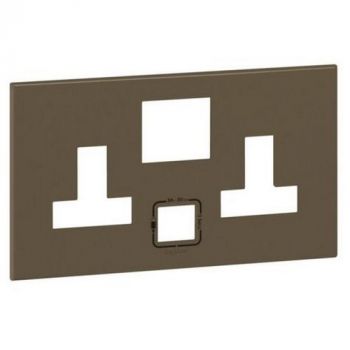 Legrand Arteor 575155 Cover Plate For Single Pole Switched Socket Outlet With USB Charger Dark Bronze