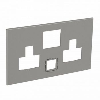 Legrand Arteor 575173 Special Cover Plate For 2X2 P+E Switched Socket Outlet With USB Charger Magnesium