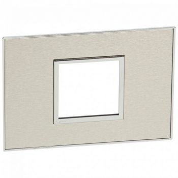 Legrand Arteor 575256 Cover Plate 2Modules 2X4 Stainless Steel