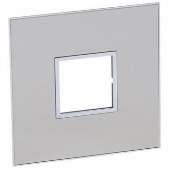 Legrand Arteor 575266 Cover Plate 2Modules 4X4 Stainless Steel