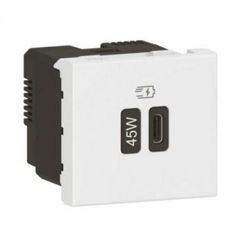 Legrand Arteor 575481 USB Charger 2Mod 45W Type C Power Delivery White