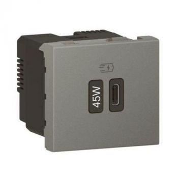 Legrand Arteor 575482 USB Charger 2Mod 45W Type C Power Delivery Magnesium