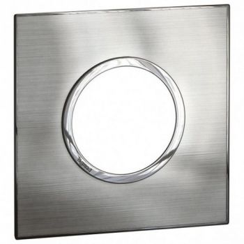 Legrand Arteor 575616 Cover Plate Round 2Modules Stainless Style Stainless Steel