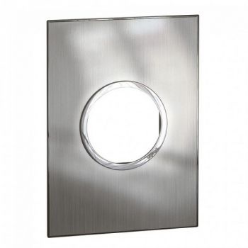 Legrand Arteor 575636 Cover Plate Italian / USRound 2Modules Stainless Steel