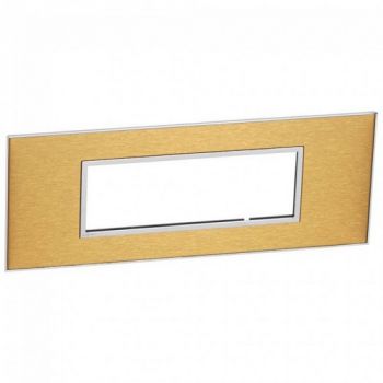Legrand Arteor 576370 Cover Plate 6Modules Gold Brass