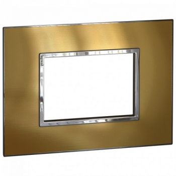 Legrand Arteor 576450 Cover Plate 3Modules 2X4 Gold Brass