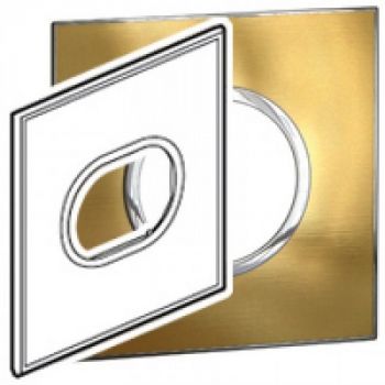 Legrand Arteor 576630 Cover Plate Round 3Modules 4X4 Gold Brass