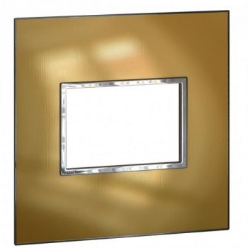 Legrand Arteor 576640 Cover Plate 3Modules 4X4 Gold Brass