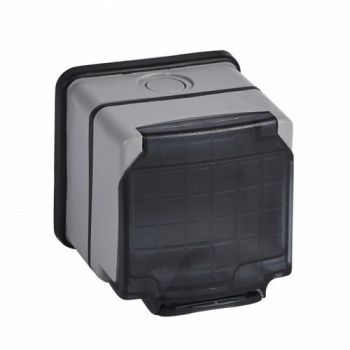 Legrand 684638 Adaptor Mosaic Plexo 66 3Modules Semi Transparent Lid Grey