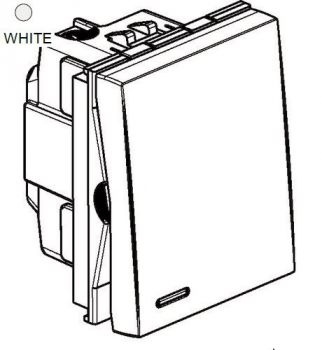 Legrand Ysalis 701013 2way Switch With 1.5 Module And Fluo White