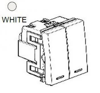Legrand Ysalis 701016 OneWay Switch With 1.5 Module 2 Mechanisms White