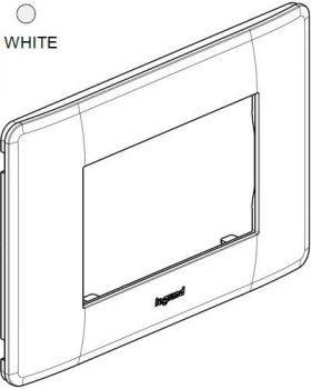 Legrand Ysalis 701038 2X4 Horizontal Cover Plate For 3Module Mechanisms White