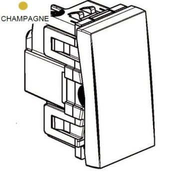 Legrand Ysalis 701110 OneWay Switch With 1Module And Fluo Champagne