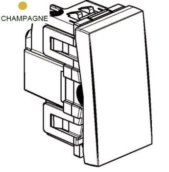 Legrand Ysalis 701111 2way Switch With 1Module And Fluo Champagne