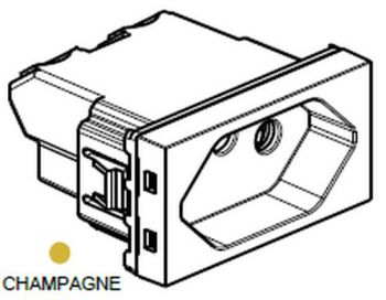 Legrand Ysalis 701120 Socket Outlets 16A With 1Module Champagne