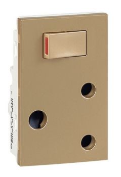 Legrand Ysalis 701123 Socket Outlets 16A With 3Module Switched Socket Champagne