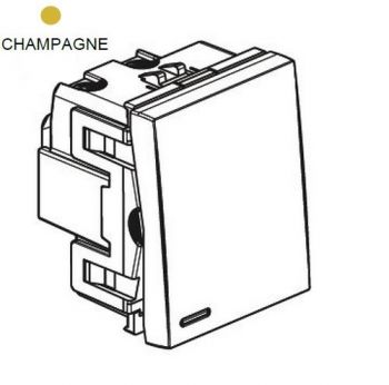 Legrand Ysalis 701130 2Pole Switch 250 Va With 1.5 Module With Indicator Champagne