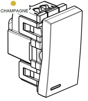Legrand Ysalis 701134 Push Button Dimmer 1Module Champagne