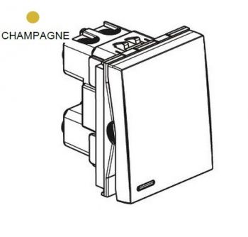 Legrand Ysalis 701136 Intermediate Switch With 1.5 Module Champagne