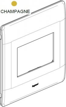 Legrand Ysalis 701137 4X4 Cover Plate For 3Module Mechanisms Champagne