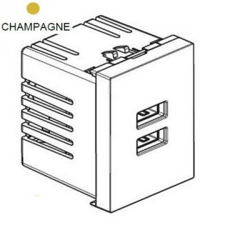 Legrand Ysalis 701146 USB Socket s With 1.5 Module Champagne