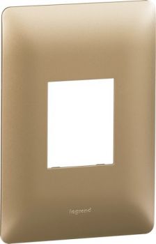 Legrand Ysalis 701186 2X4 Vertical Cover Plate For 1.5 Module Mechanisms Champagne