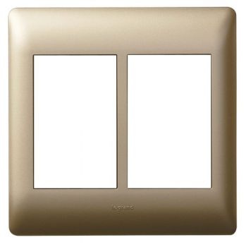 Legrand Ysalis 701189 4X4 Cover Plate For 2 X 3Module Mechanisms Champagne