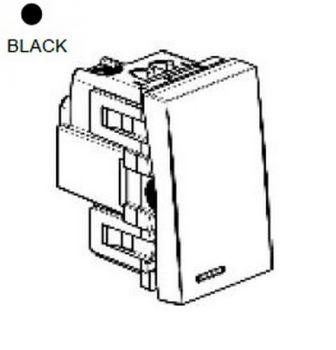 Legrand Ysalis 701311 2way Switch With 1Module And Fluo Black