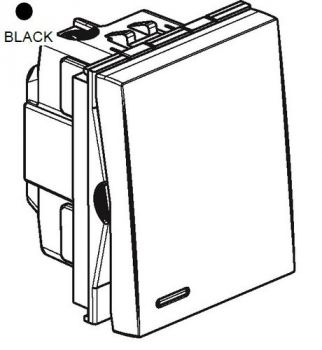 Legrand Ysalis 701313 2way Switch With 1.5 Module And Fluo Black
