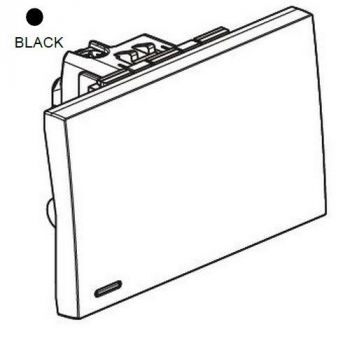 Legrand Ysalis 701314 OneWay Switch With 3Module And Fluo Black