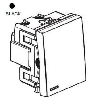 Legrand Ysalis 701330 2Pole Switch 250 Va With 1.5 Module With Indicator Black