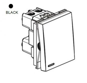 Legrand Ysalis 701336 Intermediate Switch With 1.5 Module Black
