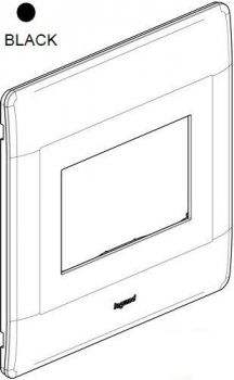 Legrand Ysalis 701337 4X4 Cover Plate For 3Module Mechanisms Black