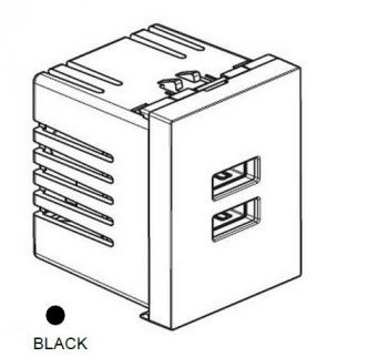 Legrand Ysalis 701346 USB Socket s With 1.5 Module Black
