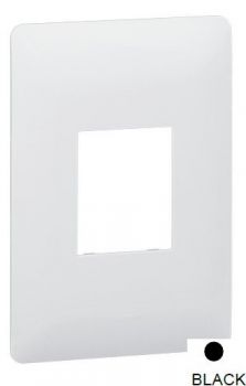Legrand Ysalis 701380 2X4 Horizontal Cover Plate For 1.5 Module Mechanisms Black