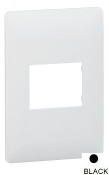 Legrand Ysalis 701381 2X4 Vertical Cover Plate For 1.5 Module Mechanisms Black