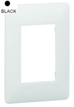 Legrand Ysalis 701382 2X4 Vertical Cover Plate For 3Module Mechanisms Black