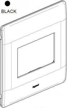 Legrand Ysalis 701383 4X4 Cover Plate For 4Module Mechanisms Black