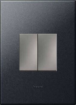 Legrand Arteor P2242MGP Arteor 2 Lever 2 Way Switch 2X4 Graphite/ Magnesium