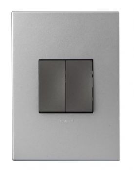 Legrand Arteor P2242MSA 2Lever 2way Switch 2X4 Soft Aluminium/Magnesium 
