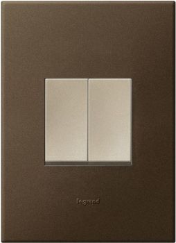 Legrand Arteor P224CHBR 2Lever 1way Switch 2X4 Dark Bronze/Champagne