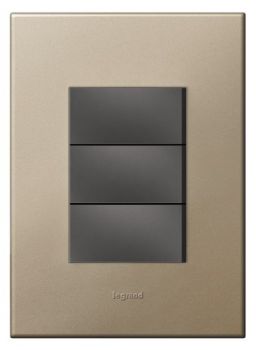 Legrand Arteor P324MCH 3Lever 1way Switch 2X4 Champagne/Magnesium