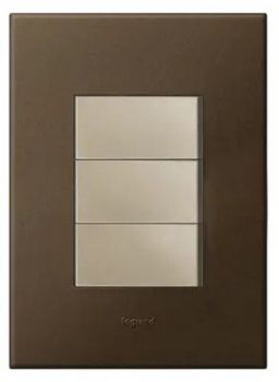 Legrand Arteor P3DSCHBR Arteor 3 Lever Dim Press + 2L 1Way 2X4 Bronze/ Champagne