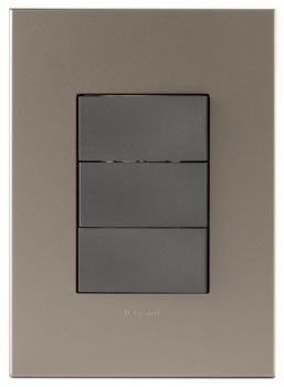 Legrand Arteor P3DSMCH 3Lever Bell / Dimmer Press 2X4 Champagne/Magnesium