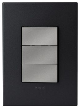 Legrand Arteor P3DSMGP 3Lever Bell / Dimmer Press 2X4 Graphite