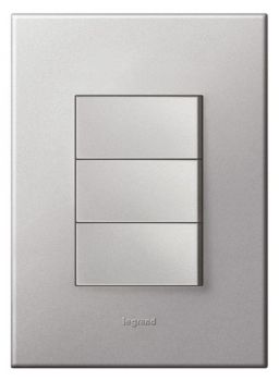 Legrand Arteor P3DSSASA 3Lever Dimmer Press 1Way 2X4 Soft Aluminium