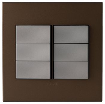 Legrand Arteor P644MDB 6Lever 1way Switch 4X4 Dark Bronze