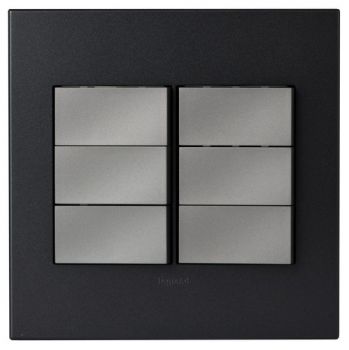 Legrand Arteor P644MGP 6Lever 1way Switch 4X4 Graphite