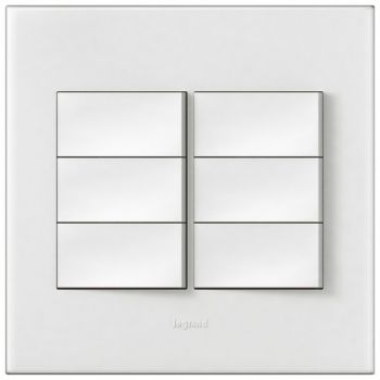 Legrand Arteor P644WWH 6Lever 1way Switch 4X4 White